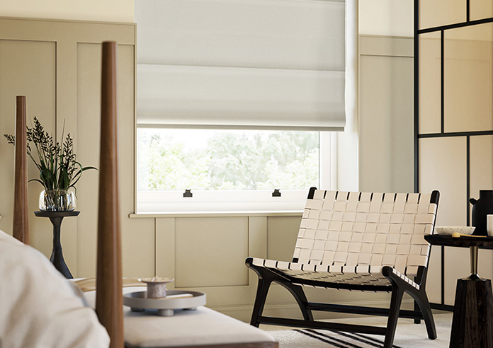 Akoya Faux Silk, Lustre Flint - Twist&Fit Roman Blind - Image 5